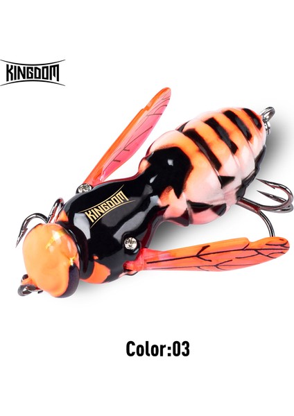 Kingdom Wasp Crawl Bait Yapay 4.2g 40MM Yüzen Böcek Biyonik Balıkçılık Yemi Swimbaits Sert Yemler B Sazan Turna Balıkçılığı (Yurt Dışından)