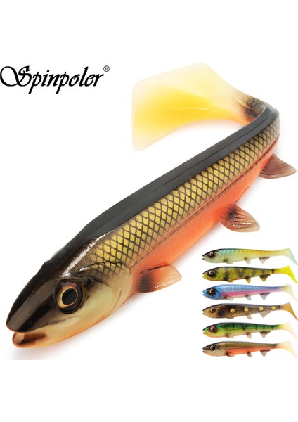 Spinpoler Bombshad Kare Kuyruklu Swimbait Shad Pike Yemleri 14CM 18CM Baskı Silikon Yapay Büyük Yakalama Için Deniz Balıkçılığı Wobbler (Yurt Dışından) fiyatları