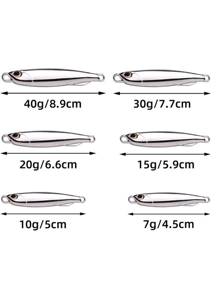 Adet Metal Döküm Jig Kaşığı 10G 15G 20G 30G 40G Yemler Kancalı Döküm Jigging Balık Deniz B Balıkçılık Yemi Yapay Yem (Yurt Dışından) fırsatları