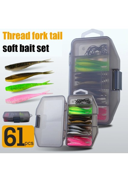 61 Adet/takım Biyonik Balık Yumuşak Yem Balıkçılık Takımı Kanca Saklama Kutusu Yumuşak ve Taşınabilir Açık Hava Balıkçılık Takımı (Yurt Dışından) fiyatları