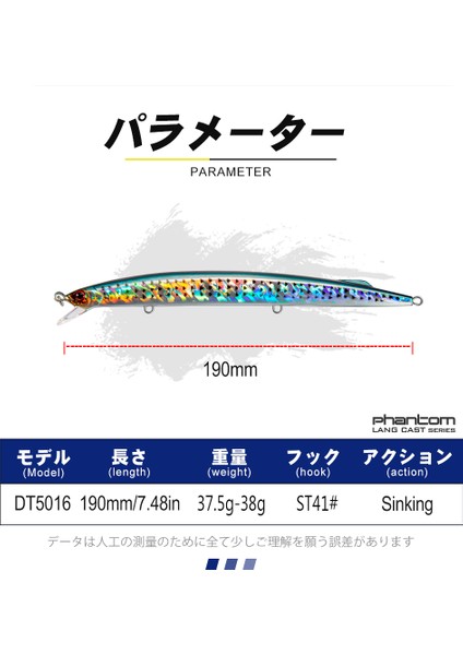 D1 Yeni Deniz Balıkçılığı Yemi 2021 Acuda Uskumru Sardalya Turna 190MM 37.5g- 38G Batık Minnow Yemler Derinlik 0.6-0.9m Jerkbait (Yurt Dışından)
