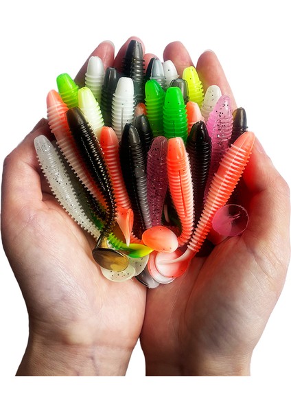 Silikon Yem 30 Adet 60 Adet 100 Adet Balıkçılık Yemleri Yumuşak Yemler Crankbait Wobblers Balıkçılık Sahte Balık Yemleri Tüm Balıkçılık Araçları Için (Yurt Dışından) fırsatları