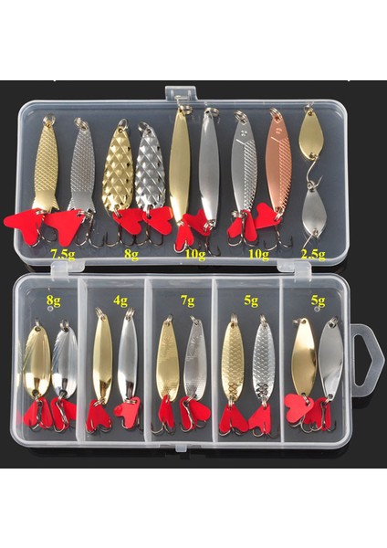 Sıcak Parlak Metal Jig Kaşık Balıkçılık Yemi Seti 10/20/25/35 Adet Wobblers Kiti Pike Kaşık Yem Balıkçılık Takımı Pesca Isca Yapay (Yurt Dışından) modelleri