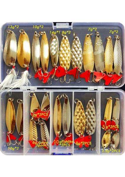 Sıcak Parlak Metal Jig Kaşık Balıkçılık Yemi Seti 10/20/25/35 Adet Wobblers Kiti Pike Kaşık Yem Balıkçılık Takımı Pesca Isca Yapay (Yurt Dışından) fırsatları