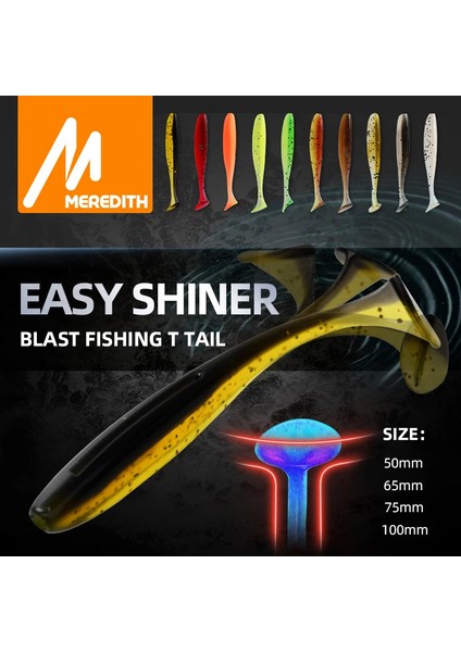 Meredıth Easy Shiner Balıkçılık Yemleri 50MM 65MM mm 100MM Wobblers Sazan Balıkçılığı Yumuşak Yemler Silikon Yapay Plastik Yemler (Yurt Dışından) fiyatları