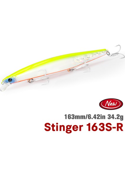Tsurınoya Stınger 163S Ultra Uzun Döküm Batıran Tuzlu Su Minnow 163MM 34.2g Deniz Balıkçılığı Yemi Yapay Büyük Sert Yemler (Yurt Dışından)