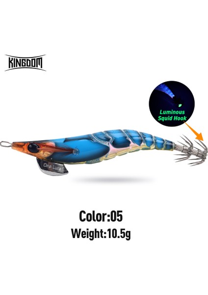 Kingdom Egi Kalamar Yemi Yapay Jigging Yemleri Yavaş Batabilen Kalamar Kancaları Deniz Balıkçılığı Ahtapot Kalamar Aydınlık Takım Yemi (Yurt Dışından)