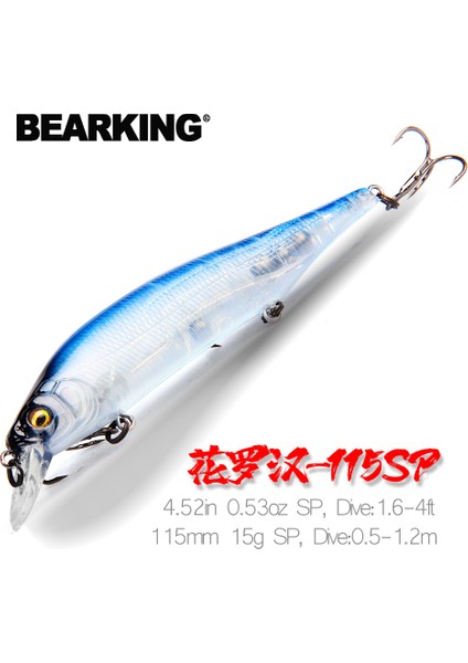 Bearkıng 115MM 15G Sp Tungsten Ağırlık Sistemi En Iyi Balıkçılık Yemleri Minnow Krank Wobbler Kaliteli Balıkçılık Takımları Balıkçılık Için Kancalar (Yurt Dışından) fırsatları