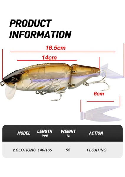Swimbait Büyük Balıkçılık Yemi Yapay Sert Yem 140MM Eklemli Balıkçılık Yemi Predator Wobbler Minnow Pike Için (Yurt Dışından) modelleri