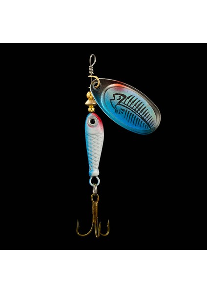 Döner Metal Spinner Balıkçılık Yemleri 9.1g 7cm Payetler Iscas Yapay Sert Yemler Crap B Pike Üçlü Kanca Takım Aksesuarları (Yurt Dışından)