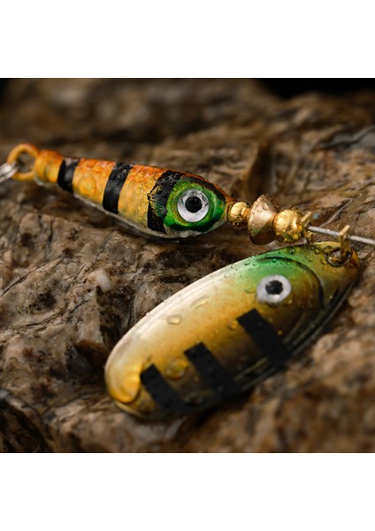 Döner Metal Spinner Balıkçılık Yemleri 9.1g 7cm Payetler Iscas Yapay Sert Yemler Crap B Pike Üçlü Kanca Takım Aksesuarları (Yurt Dışından) modelleri