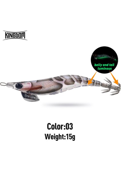 Kingdom Egi Kalamar Yemi Yapay Jigging Yemleri Yavaş Batabilen Kalamar Kancaları Deniz Balıkçılığı Ahtapot Kalamar Aydınlık Takım Yemi (Yurt Dışından)