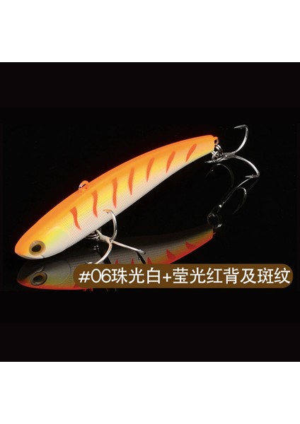 Fangbait Rattlin Balıkçılık Yemi 2024 Koume Kış Buz Balıkçılığı Vıb Yemi 80MM 16G Batık Yapay Dudaksız Krank Yemi Japon Kancası (Yurt Dışından)