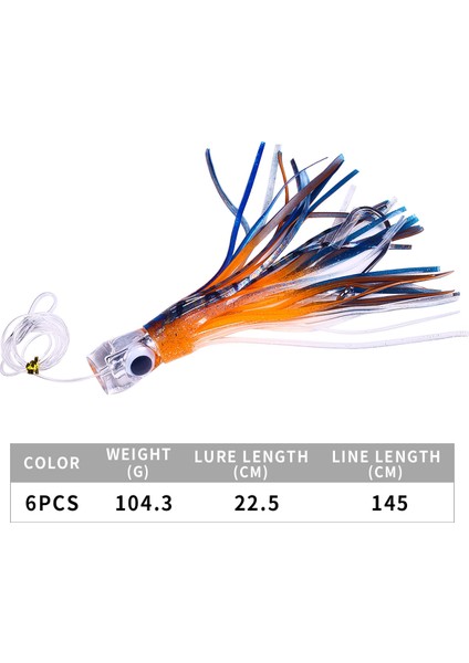 Adet 65G/100G Reçine Başlı Ahtapot Yumuşak Etek Yemi Derin Deniz Tekne Balıkçılığı Büyük Trolling Yemi Ton Balığı Wahoo Hızlı Batır (Yurt Dışından) fırsatları