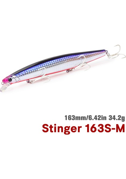 Tsurınoya Stınger 163S Ultra Uzun Döküm Batıran Tuzlu Su Minnow 163MM 34.2g Deniz Balıkçılığı Yemi Yapay Büyük Sert Yemler (Yurt Dışından)