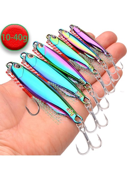Adet Metal Döküm Jig Kaşığı 10G 15G 20G 30G 40G Yemler Kancalı Döküm Jigging Balık Deniz B Balıkçılık Yemi Yapay Yem (Yurt Dışından) fiyatları