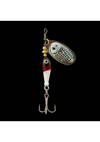 Döner Metal Spinner Balıkçılık Yemleri 9.1g 7cm Payetler Iscas Yapay Sert Yemler Crap B Pike Üçlü Kanca Takım Aksesuarları (Yurt Dışından)