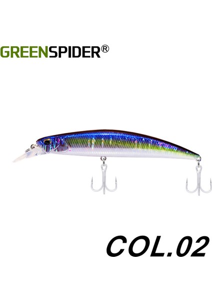 Greenspıder Jerkbait Balıkçılık Yemi 125MM 27G Ağır Batık Minnow Sabit Ağırlık Açık Deniz Tuzlu Su Deniz B Yem Takımı (Yurt Dışından)