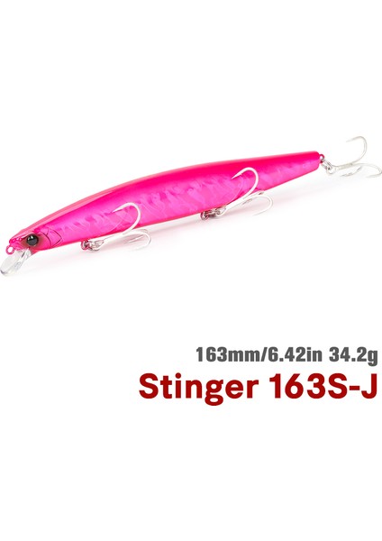 Tsurınoya Stınger 163S Ultra Uzun Döküm Batıran Tuzlu Su Minnow 163MM 34.2g Deniz Balıkçılığı Yemi Yapay Büyük Sert Yemler (Yurt Dışından)