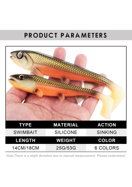 Spinpoler Bombshad Kare Kuyruklu Swimbait Shad Pike Yemleri 14CM 18CM Baskı Silikon Yapay Büyük Yakalama Için Deniz Balıkçılığı Wobbler (Yurt Dışından) modelleri