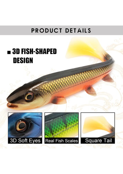 Spinpoler Bombshad Kare Kuyruklu Swimbait Shad Pike Yemleri 14CM 18CM Baskı Silikon Yapay Büyük Yakalama Için Deniz Balıkçılığı Wobbler (Yurt Dışından) fırsatları