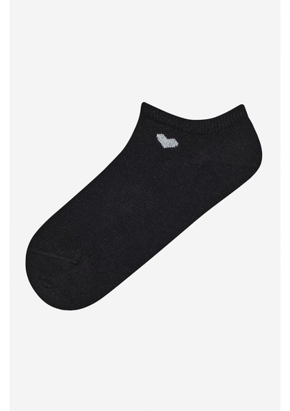 Tiny Heart 3lü Gri Siyah Beyaz Burun Dikişsiz Patik Çorap fiyatları