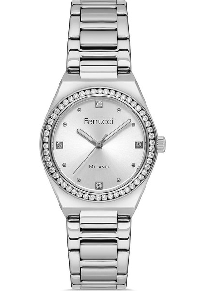 FER.03269M.04 Çelik Kordon Kadın Kol Saati