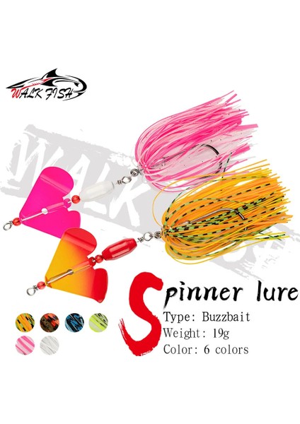 Walk Fısh 1 Adet Yeni 19G Spinner Yem Balıkçılık Yemi Pinwheel Blade Chatter Yem Dansçı Buzzbait B Pike Balıkçılık Takımı Için (Yurt Dışından) fiyatları