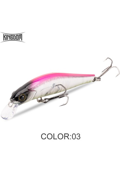 Kingdom Sinking Minnow Tuzlu Su Balıkçılığı Yemleri Crankbait Sert Yemler Iyi Aksiyon Wobblers Yapay Alabalık Yemi Deniz B (Yurt Dışından)