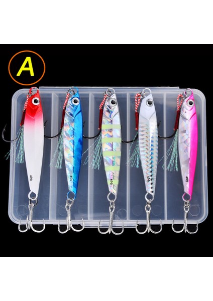 Adet/kutu Yavaş Batabilen Metal Döküm Jig Kaşık Seti 7G-40G Kıyı Atma Deniz B Yemi Ton Balığı Için Yapay Yem Balıkçılık Takımı (Yurt Dışından)