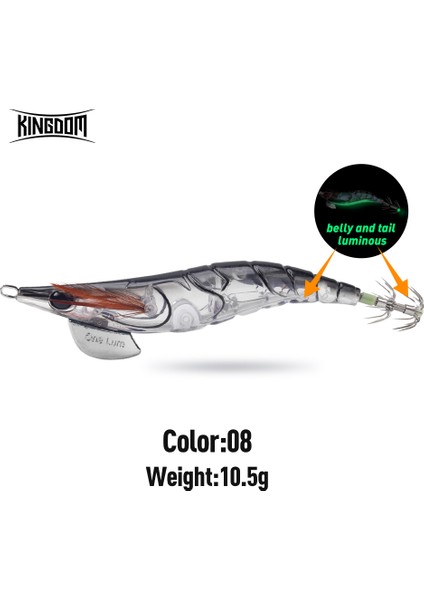 Kingdom Egi Kalamar Yemi Yapay Jigging Yemleri Yavaş Batabilen Kalamar Kancaları Deniz Balıkçılığı Ahtapot Kalamar Aydınlık Takım Yemi (Yurt Dışından)