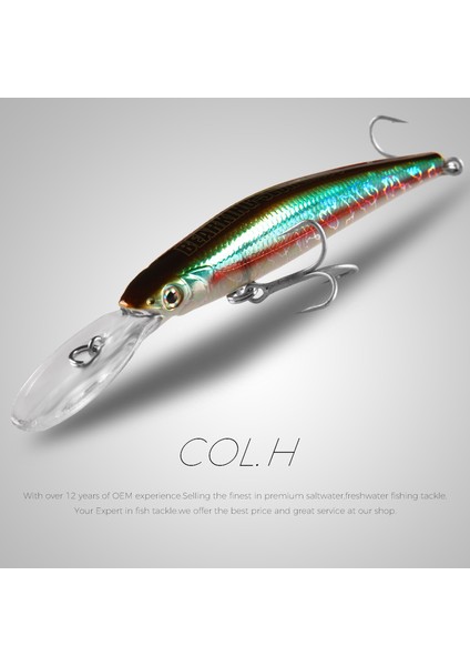 Bearkıng Top Hard Baits Balıkçılık Yemleri 120MM 22G Uzun Döküm Minnow Wobblers Dalış Derinlik 6-10FT B Pike (Yurt Dışından)