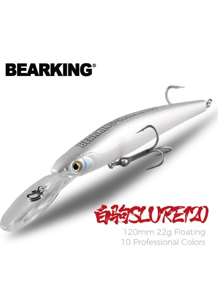 Bearkıng Top Hard Baits Balıkçılık Yemleri 120MM 22G Uzun Döküm Minnow Wobblers Dalış Derinlik 6-10FT B Pike (Yurt Dışından) fiyatları