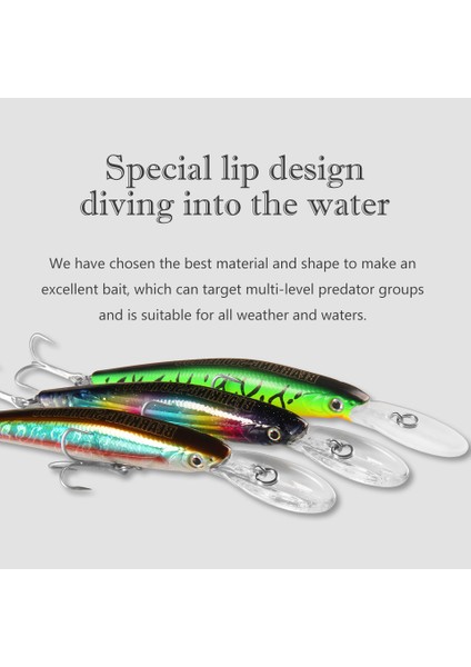 Bearkıng Top Hard Baits Balıkçılık Yemleri 120MM 22G Uzun Döküm Minnow Wobblers Dalış Derinlik 6-10FT B Pike (Yurt Dışından) modelleri