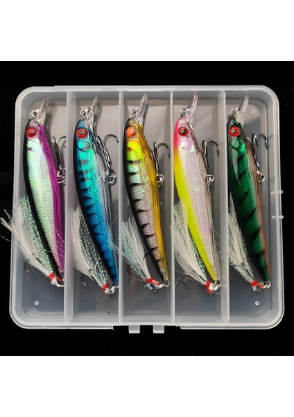 Aorace 5 Adet/kutu Lazer 3D Gözler Biyonik Minnow Balıkçılık Yemi - Maksimum Yakalama Için Tüylü Üçlü Kancalarla 13.3g Sert Yem (Yurt Dışından) fiyatları