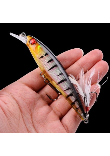 Aorace 5 Adet/kutu Lazer 3D Gözler Biyonik Minnow Balıkçılık Yemi - Maksimum Yakalama Için Tüylü Üçlü Kancalarla 13.3g Sert Yem (Yurt Dışından) modelleri
