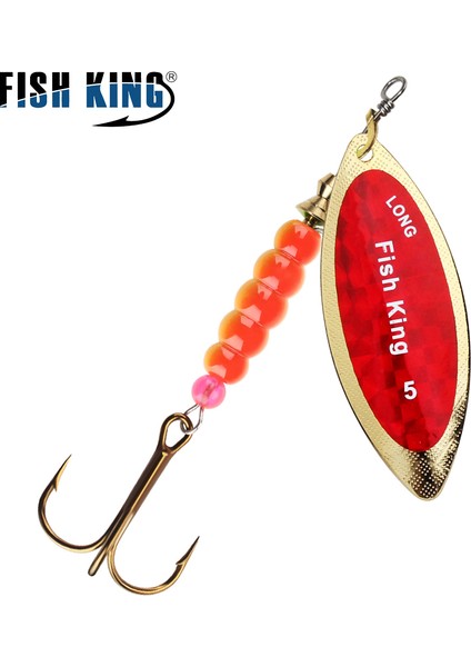 Fısh Kıng Spinner Yem Yemi 4.5g/7.0g/12.5g/17.4g/27.1g Kaşık Yemler Pike Metal Balıkçılık Yemi B Kancalı Sert Yem (Yurt Dışından) fiyatları