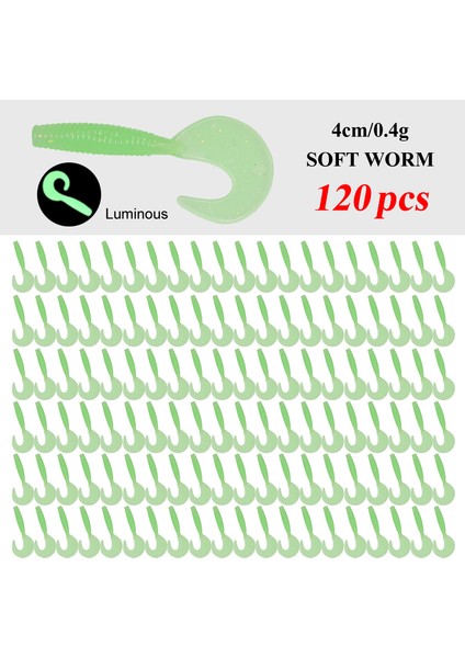 120 Adet Yeni Yumuşak Yem 4cm0.4g Balıkçılık Yemleri Plastik Silikon Solucan Moggot Grub Yemi Tuzlu Su Wobblers Sazan Yemi Pike Aracı (Yurt Dışından)