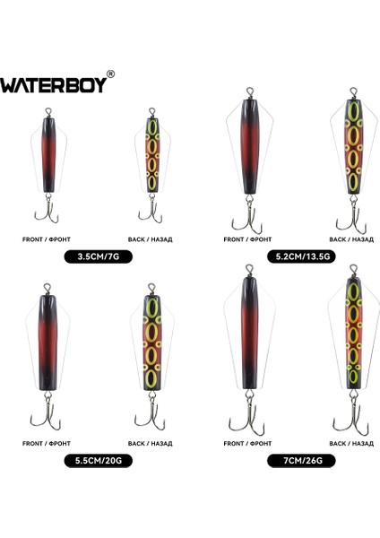 Su Çocuğu Devil Fishing Bait Tuzlu Su 3,5 cm 5,2 cm 5,5 cm 7 cm Canberra Killer Tasmanian Spinner Somon Pike Walleye B Yemi (Yurt Dışından)