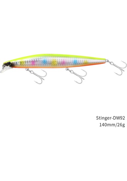 Tsurınoya Stinger 140S Balıkçılık Yemi Batıran Minnow DW92 140MM 26G Tuzlu Su Seab Ultra Uzun Döküm Büyük Sert Yemler Jerkbait (Yurt Dışından)