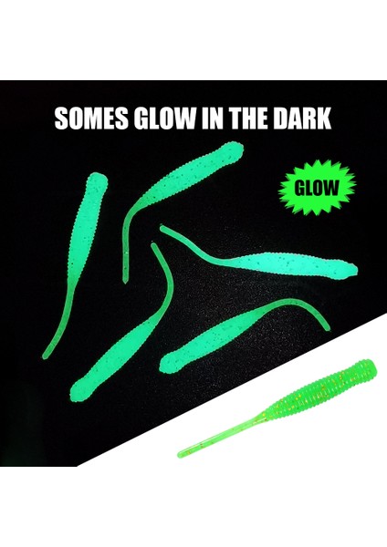 Spinpoler Tek Iğne Kuyruk Solucanı Mikro 44MM Balıkçılık Yemi Ajing Küçük Kaya Balığı Silikon Isca Yapay Yem Aydınlık Jig 20 Adet (Yurt Dışından) fırsatları