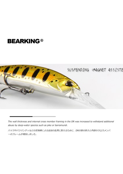 Bearkıng 10CM 16G Süper Mıknatıs Ağırlık Sistemi Uzun Atış Yeni Model Balıkçılık Yemleri Sert Yem 2019 Kalite Wobblers Minnow (Yurt Dışından) fırsatları