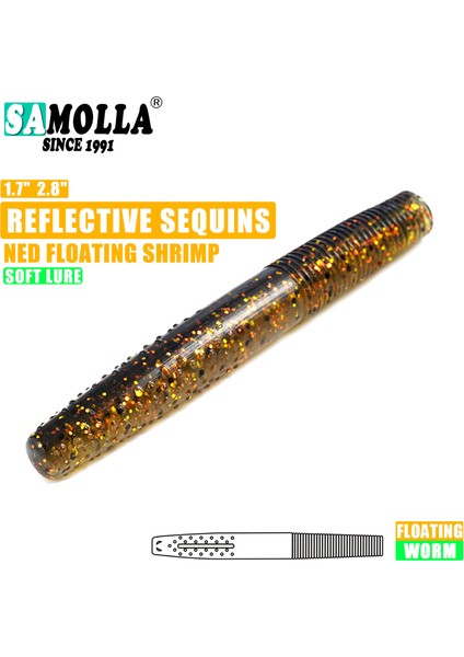 Samolla Yüzen Solucanlar B Balıkçılık Yemi Yumuşak Plastik Yapay Yem Ned Wacky Rig Tpe Yüzen Ağırlıksız Leurre Souple Wobble (Yurt Dışından)