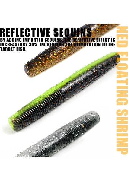 Samolla Yüzen Solucanlar B Balıkçılık Yemi Yumuşak Plastik Yapay Yem Ned Wacky Rig Tpe Yüzen Ağırlıksız Leurre Souple Wobble (Yurt Dışından) modelleri