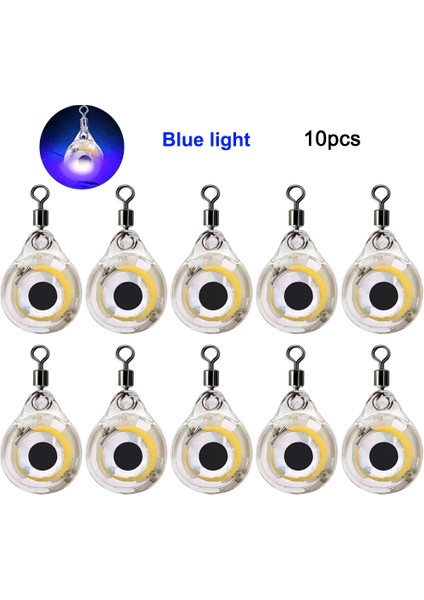10 Adet Mini Balıkçılık Yemi Işık LED Derin Düşüş Sualtı Göz Şekli Balıkçılık Kalamar Balıkçılık Yemi Balıkları Çekmek Için Aydınlık Yem (Yurt Dışından)
