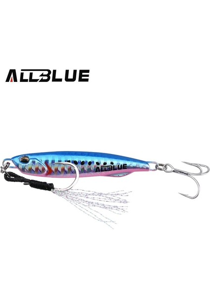 Allblue Drager Slım Metal Döküm Jig Kaşığı 20G 30G 40G 60G Kıyı Sürükleme Döküm Jigging Sea B Yemi Yapay Yem Balıkçılık Takımı (Yurt Dışından)