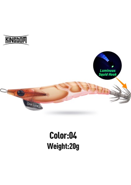 Kingdom Egi Kalamar Yemi Yapay Jigging Yemleri Yavaş Batabilen Kalamar Kancaları Deniz Balıkçılığı Ahtapot Kalamar Aydınlık Takım Yemi (Yurt Dışından)