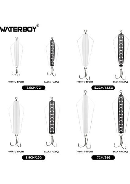 Su Çocuğu Devil Fishing Bait Tuzlu Su 3,5 cm 5,2 cm 5,5 cm 7 cm Canberra Killer Tasmanian Spinner Somon Pike Walleye B Yemi (Yurt Dışından)