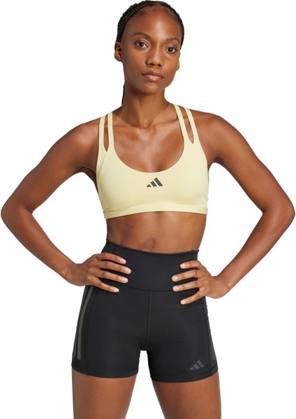 JD2117 Aerım Ls Strngt Sarı U Yaka Normal Kalıp Kadın Sporcu Sütyeni