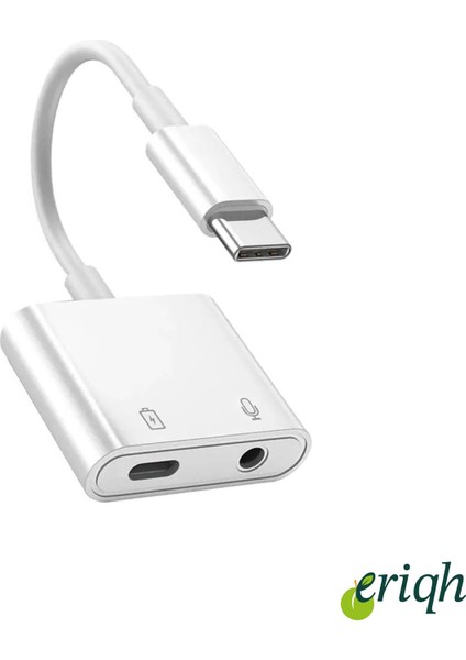 Type-C + 3.5mm Jack Çoklayıcı Dönüştürücü | Şarj + Kulaklık | Usb-C Splitte